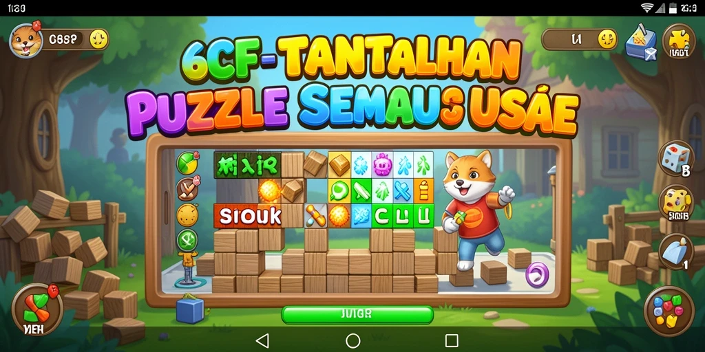 Tampilan interaktif gameplay seru di 6CF dengan berbagai tantangan.