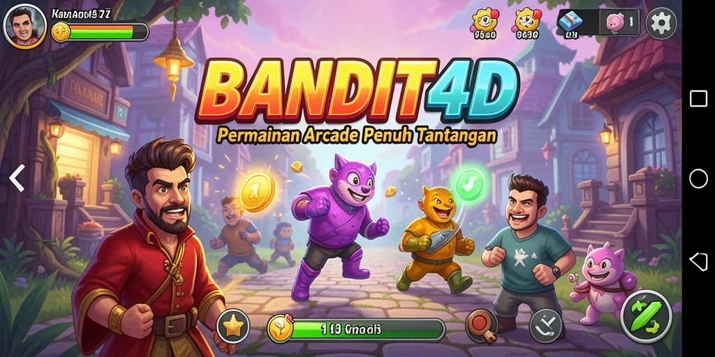 Tampilan gameplay BANDIT4D yang seru dan penuh warna.